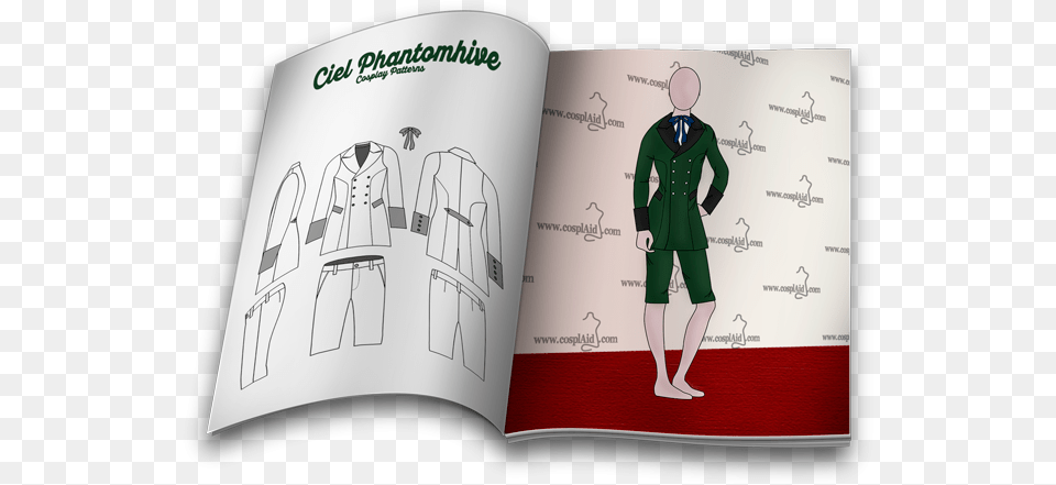 Ciel Phantomhive Cosplay, Book, Clothing, Coat, Comics Free Png Download