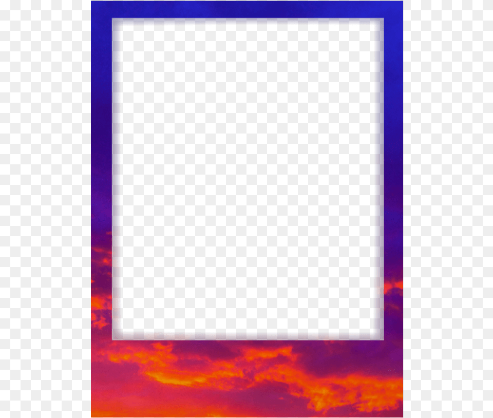 Cielonublado Nuves Cielo Marco Polaroid Picture Frame, Sky, Purple, Outdoors, Nature Free Png