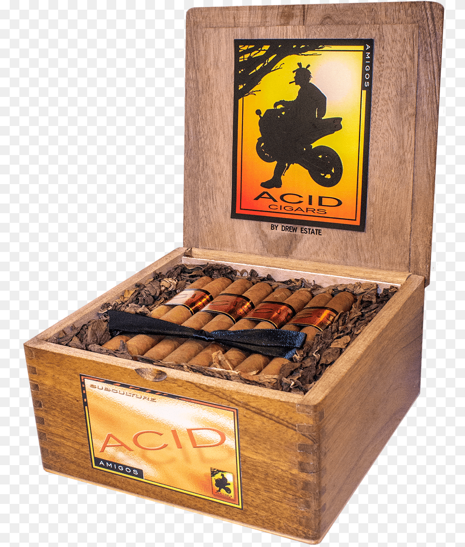 Cigar News Drew Estate Acid Amigos Makes Return To Two Guys Amigos Cigars, Box, Adult, Male, Man Free Transparent Png