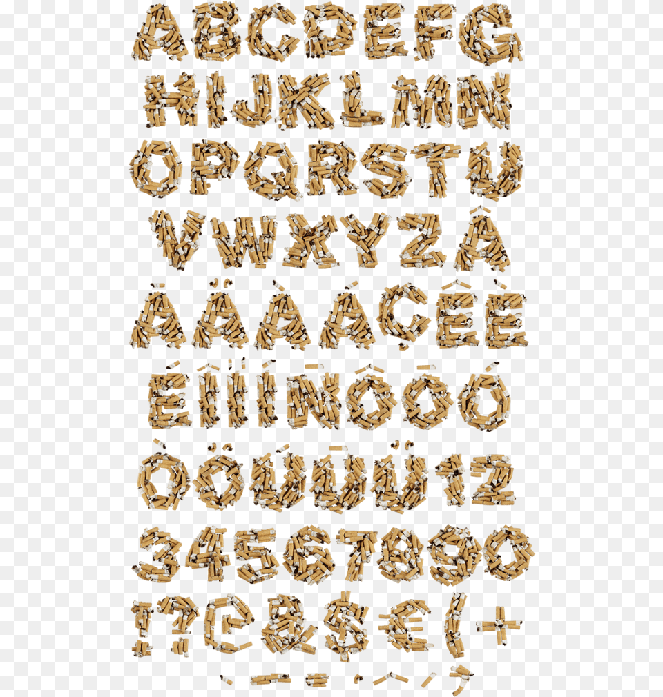 Cigarette Butt Font Handmadefont Language, Text, Alphabet Png Image