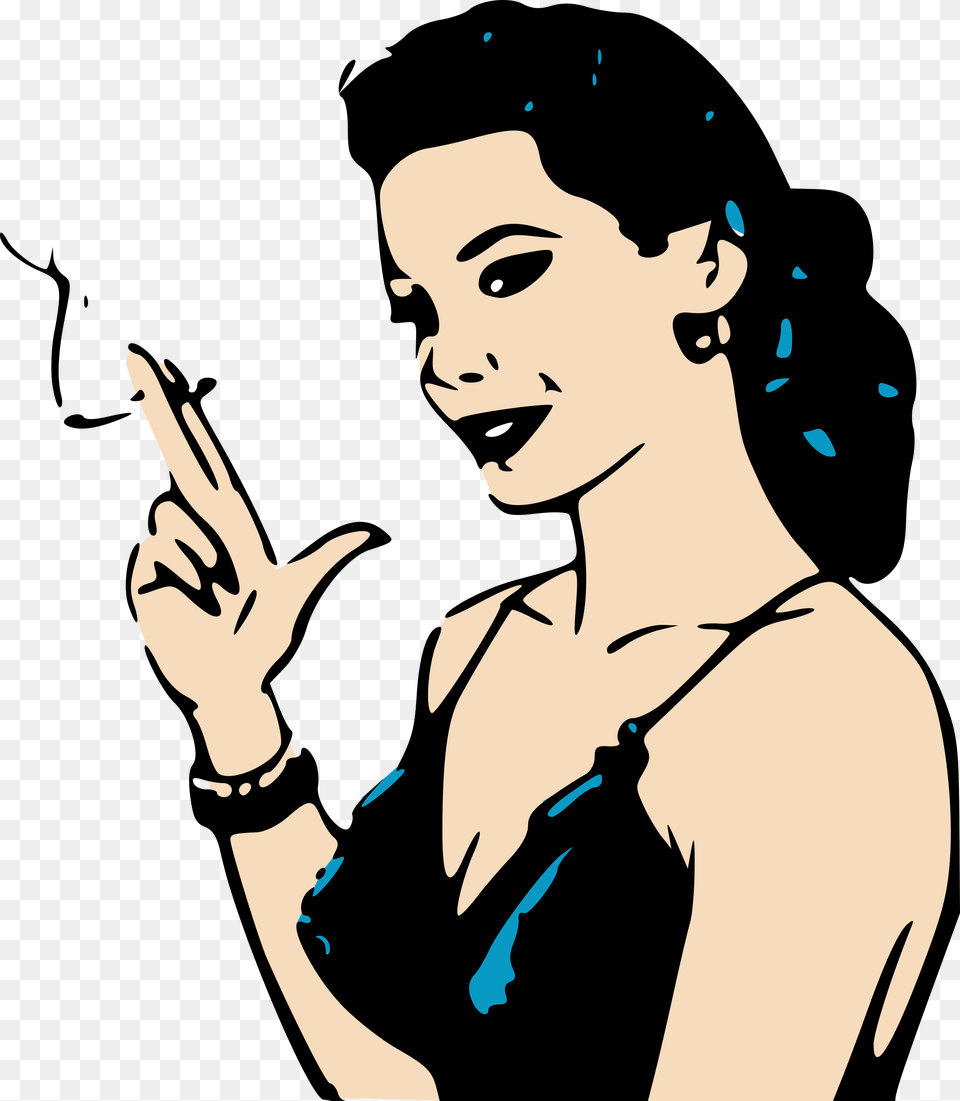 Cigarette Clipart Picsart Woman Smoking Clipart, Adult, Person, Female, Head Png Image