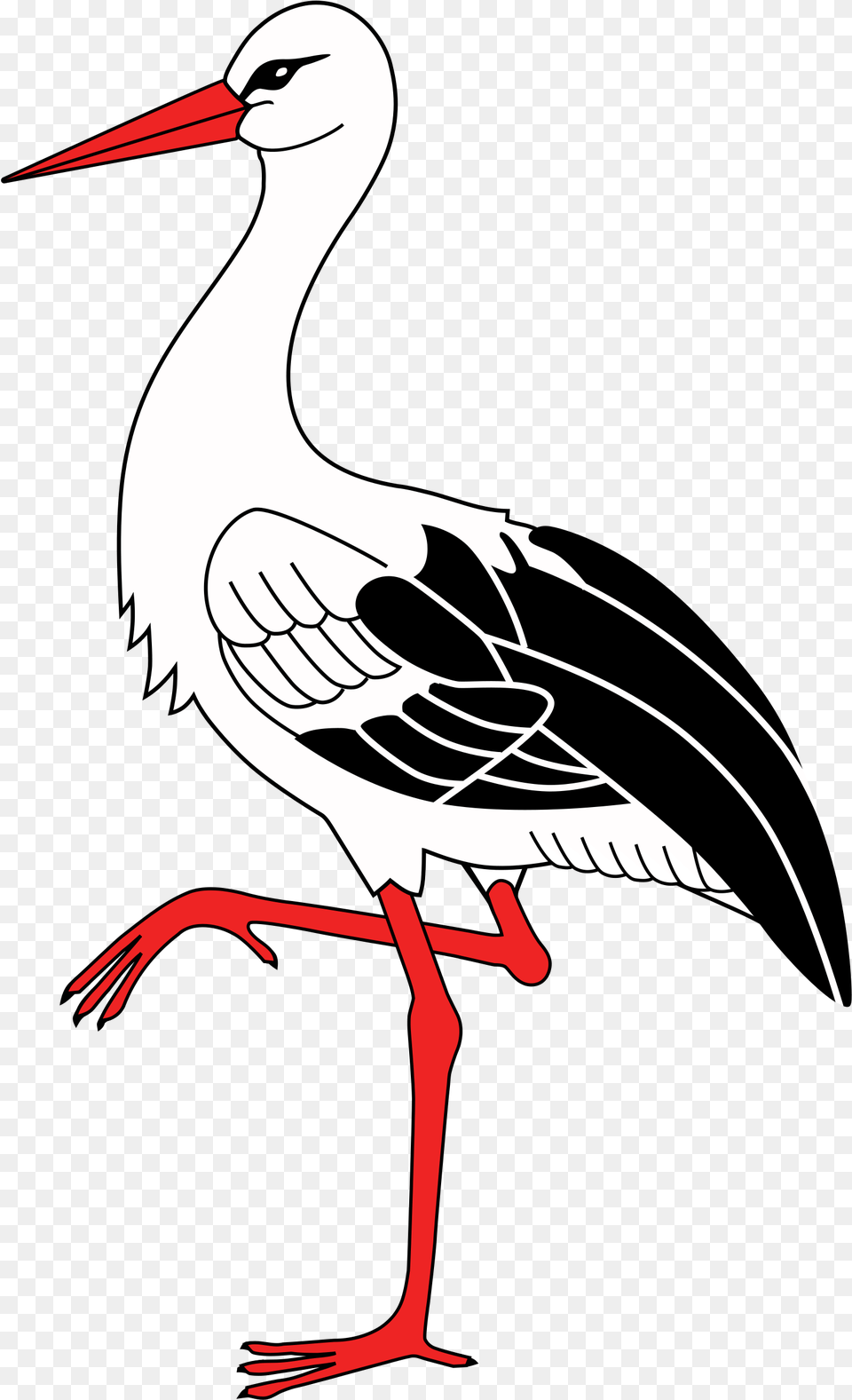 Cigogne Dessin, Animal, Bird, Stork, Waterfowl Png Image