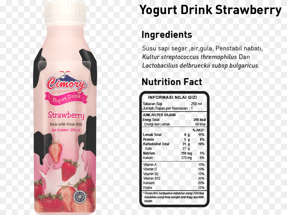 Cimory Cimory Yogurt Drink Strawberry, Beverage, Bottle, Juice, Milk Png