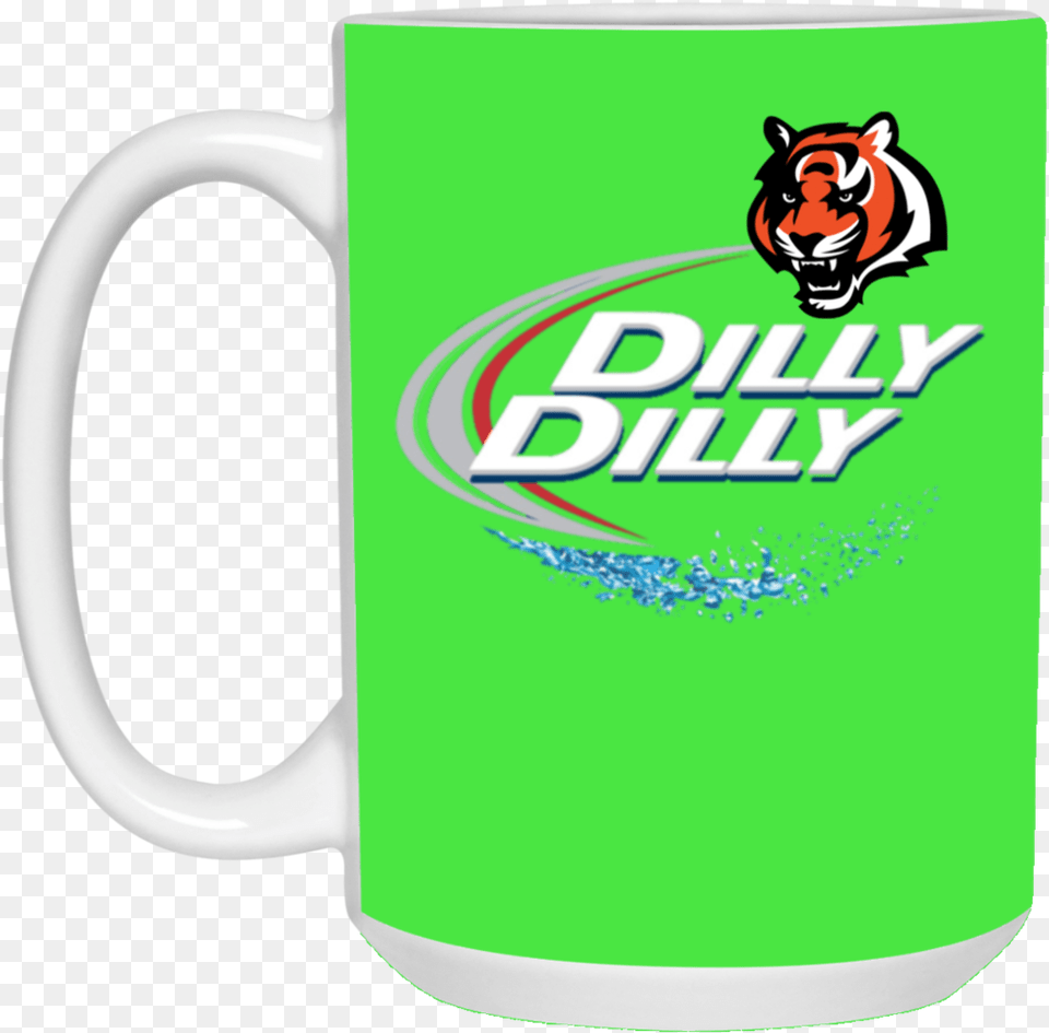 Cincinnati Bengals Dilly Dilly Bud Light Mug Cup Gift Mug, Animal, Mammal, Tiger, Wildlife Png Image