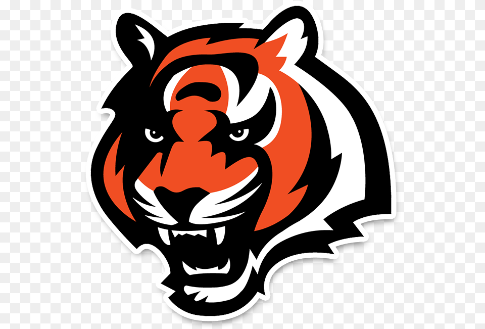 Cincinnati Bengals Nfl Logo Sticker Cincinnati Bengals Logo, Stencil, Face, Head, Person Free Transparent Png