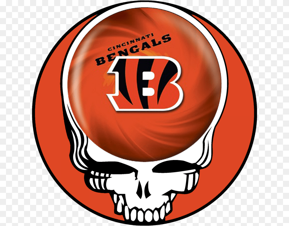 Cincinnati Bengals Skull Logo Iron On Transfers Grateful Dead Steal Your Face Png