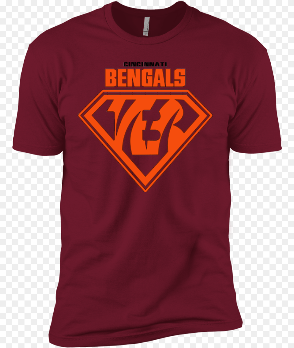 Cincinnati Bengals T Shirt Shirt, Clothing, T-shirt, Maroon Free Png Download