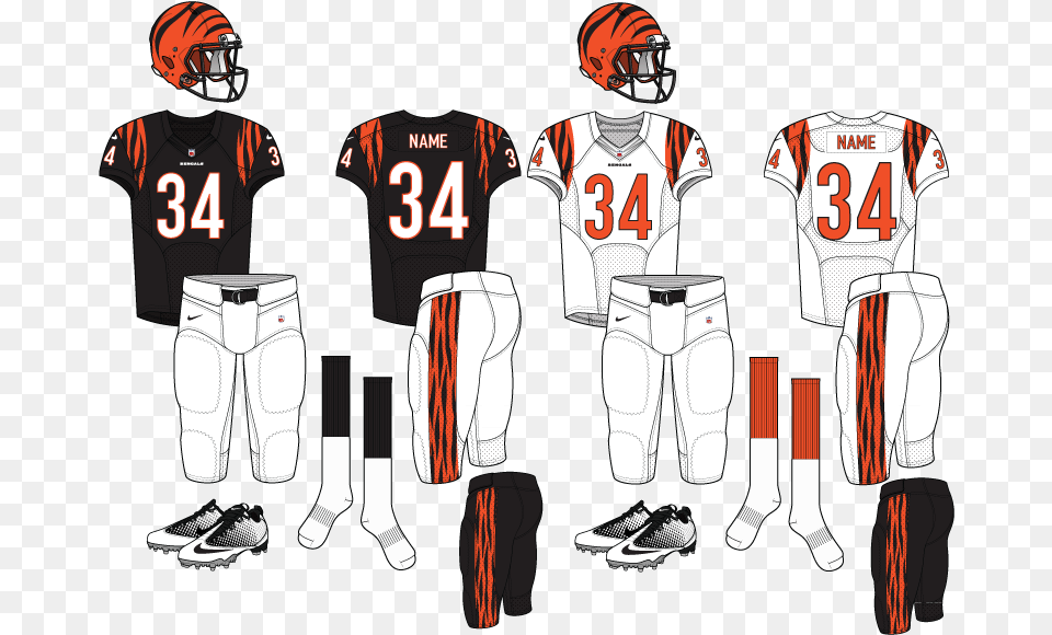 Cincinnati Bengals Baltimore Ravens Concept Uniforms, People, Shoe, Clothing, Shirt Free Png