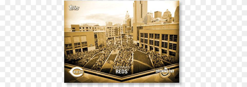 Cincinnati Reds 2018 Topps Opening Day Baseball Opening Skyline, Architecture, Person, People, Office Building Free Png Download