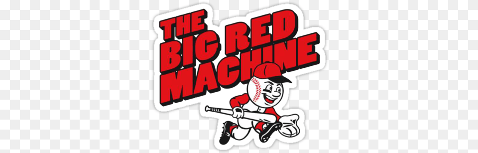 Cincinnati Reds Big Red Machine Graphic, People, Sticker, Person, Weapon Png Image