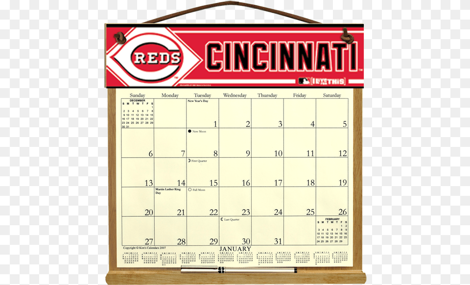 Cincinnati Reds Calendar Holder Calendar Chicago Bears, Text Free Png