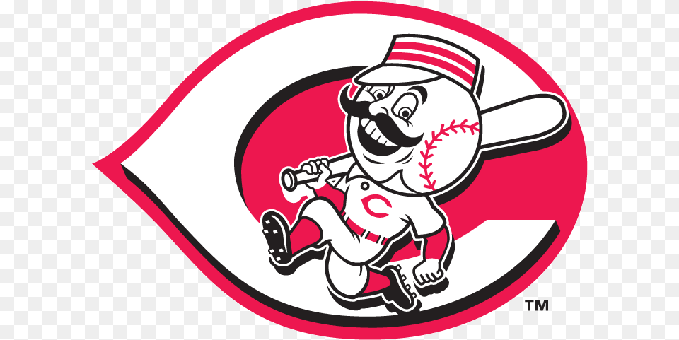 Cincinnati Reds Logo Logo Cincinnati Reds Mascot, People, Person, Sticker, Clothing Png Image