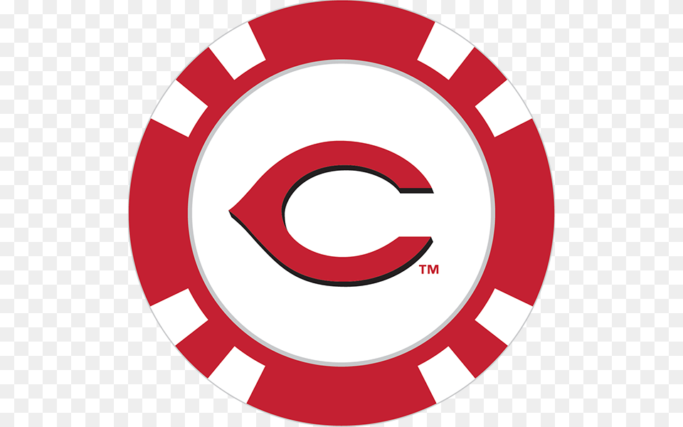Cincinnati Reds Poker Chip Ball Marker, Symbol, Disk, Sign Free Transparent Png