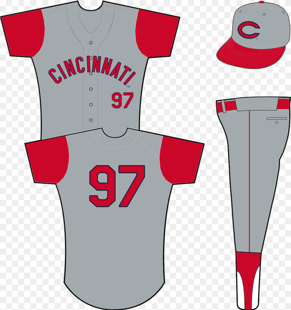 Cincinnati Reds Road Uniform Los Angeles Dodgers Uniform, Clothing, Shirt, People, Person Png Image