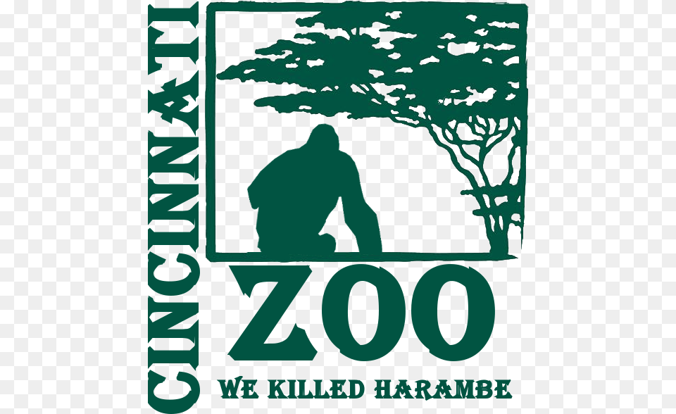 Cincinnati Zoo Brought Their Twitter Back Harambe Cincinnati Zoo Logo, Advertisement, Poster, Book, Publication Png Image