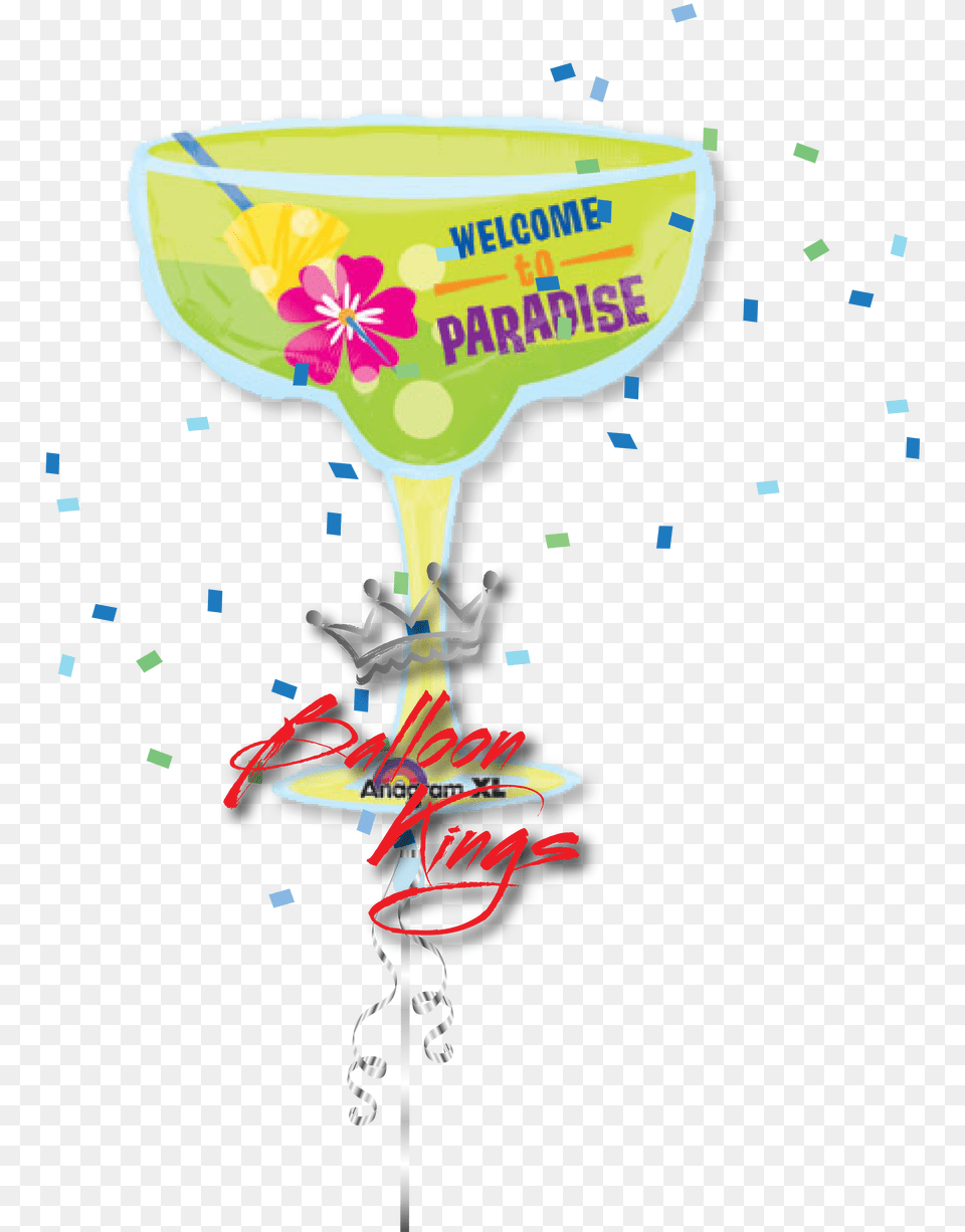 Cinco De Mayo Clipart Margarita Glass Mylar Balloon, Alcohol, Beverage, Liquor, Wine Png Image