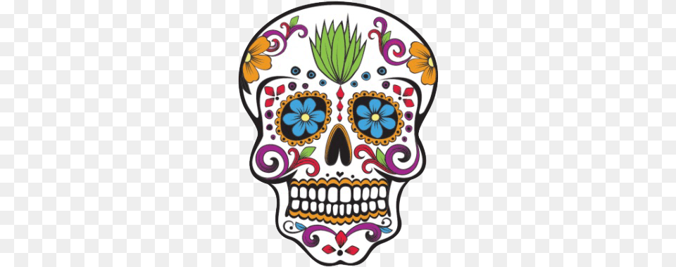 Cinco De Mayo Day Of The Dead Skull With Cross, Art, Drawing, Graphics, Doodle Free Png Download