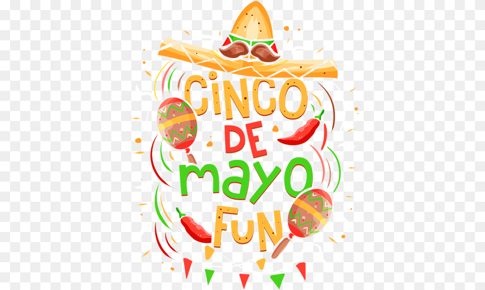Cinco De Mayo Fun Sombrero And Maracas Throw Pillow Clip Art, Clothing, Hat, Advertisement, Poster Png Image