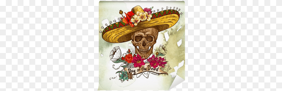Cinco De Mayo Skull Art, Clothing, Hat, Sombrero Free Png Download