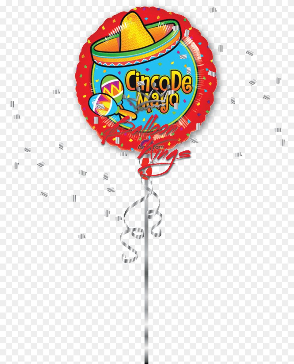 Cinco De Mayo Sombrero 46cm Cinco De Mayo Mylar Balloon, Candy, Food, Sweets, Lollipop Png