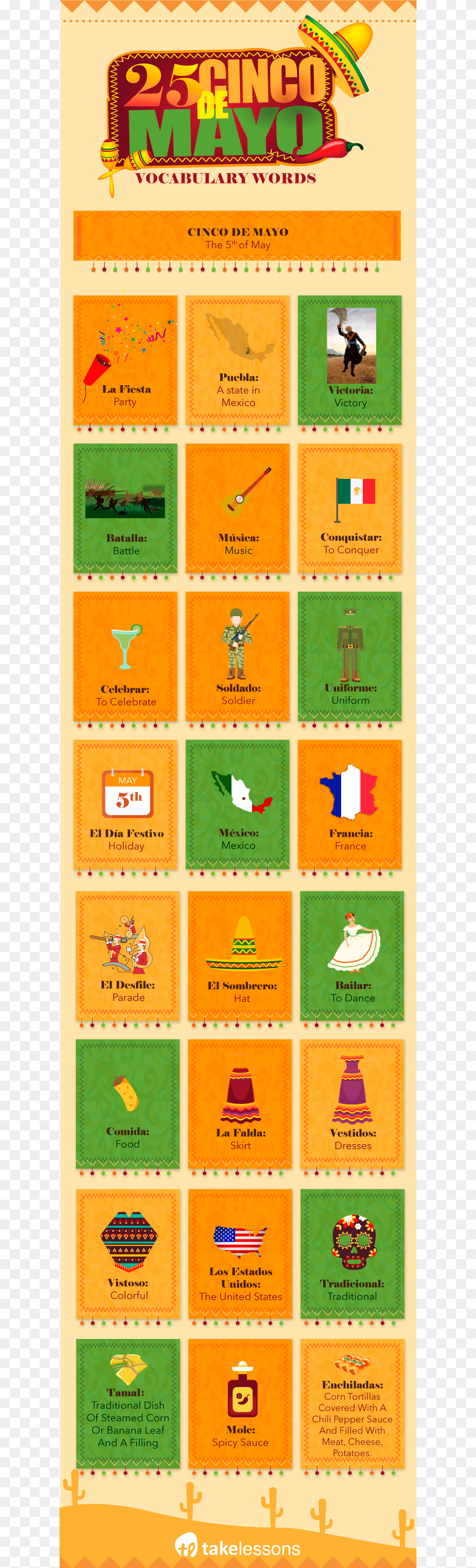 Cinco De Mayo Vocabulary Words Visually, Advertisement, Poster, Person, Book Free Transparent Png
