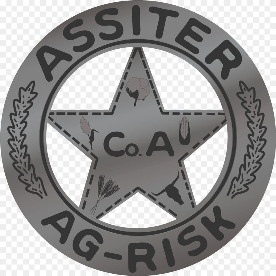 Cinco Peso U201ctexas Rangeru201d Protection Assiter Ag Risk Badge, Logo, Symbol, Disk Free Png