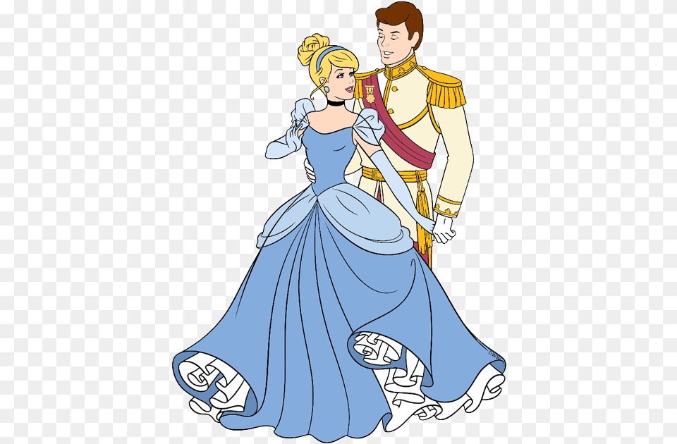Cinderella And Prince Charming Cartoon, Publication, Book, Clothing, Comics Png Image