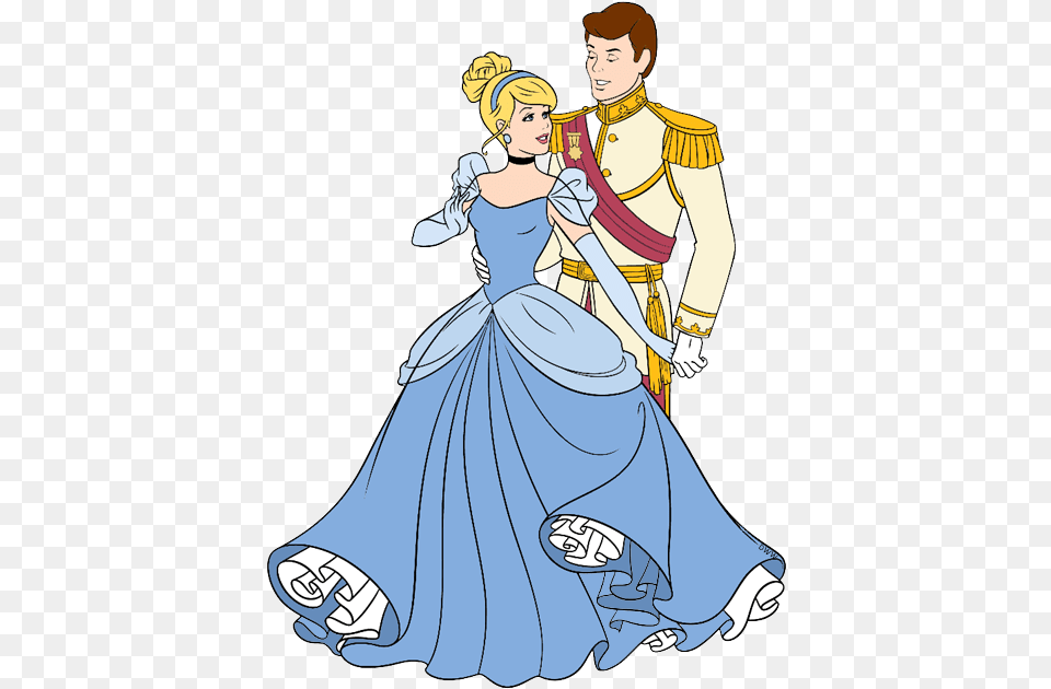 Cinderella And Prince Charming Clip Art, Publication, Book, Clothing, Comics Free Png