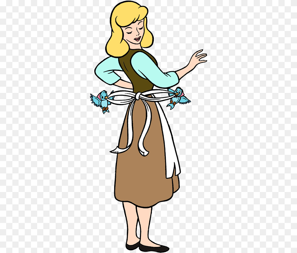 Cinderella Birds Tying Dress, Adult, Person, Female, Woman Png Image