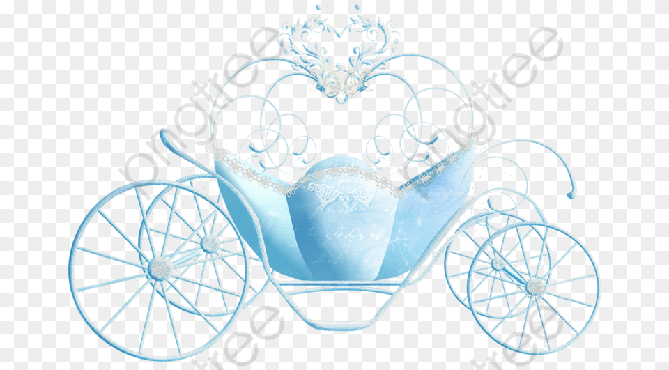 Cinderella Carriage Blue, Transportation, Vehicle, Machine, Wheel Png