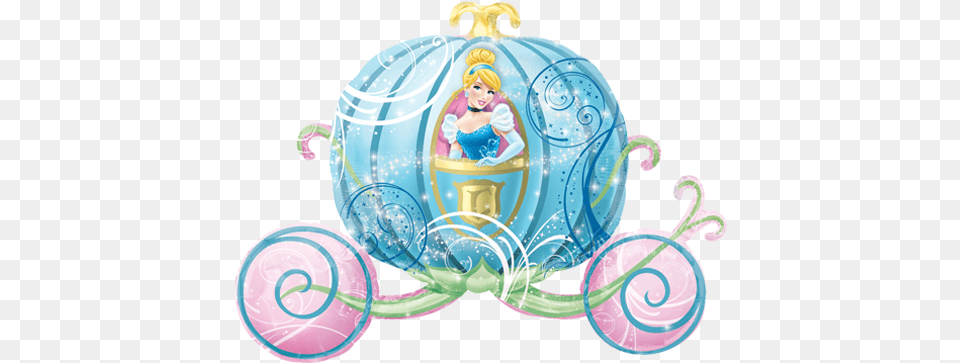 Cinderella Carriage Foil Shape Balloon, Sphere, Baby, Person, Food Free Transparent Png