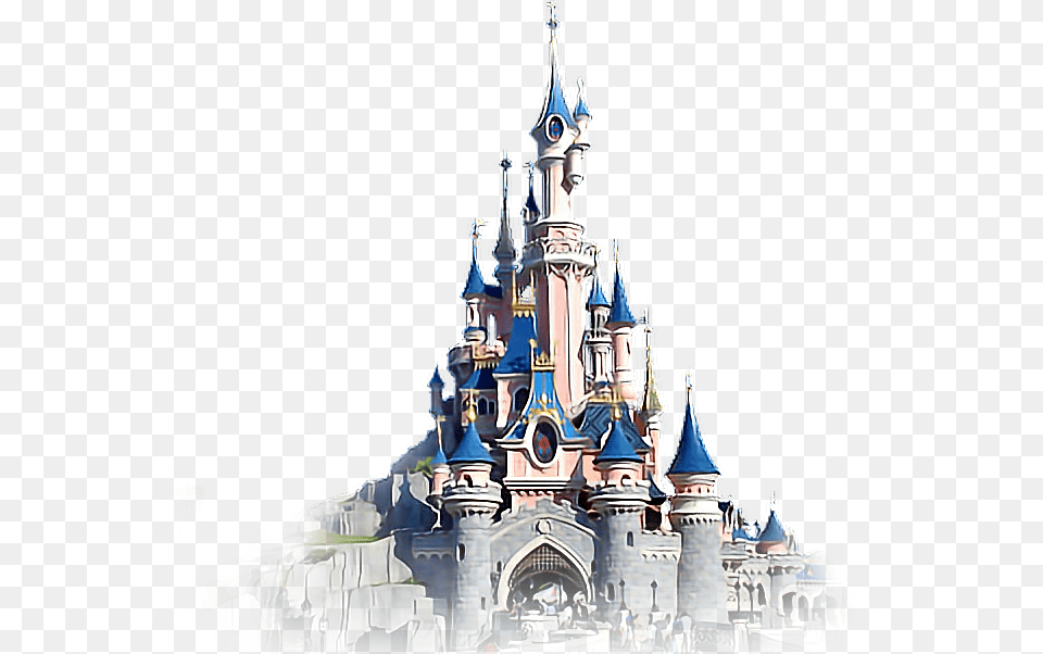 Cinderella Castle Disney Freetoedit Disneyland Paris Castle Silhouette, Tower, Architecture, Building, Spire Png