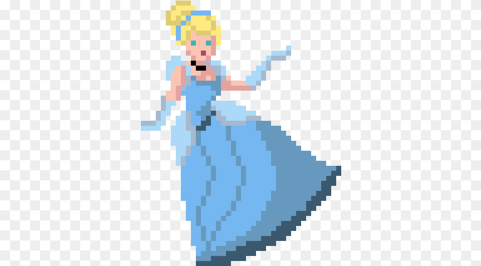 Cinderella Cinderella Pixel Art, Clothing, Dress, Formal Wear, Person Png