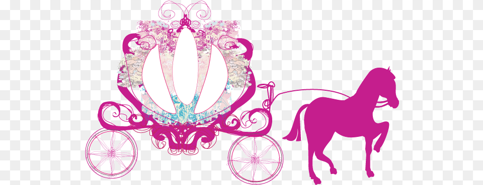 Cinderella Clipart Carraige Princess Horse And Carriage Clipart, Vehicle, Transportation, Wheel, Machine Png Image