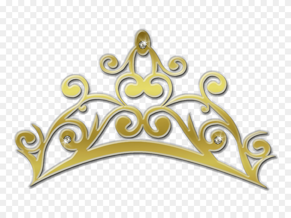 Cinderella Clipart Tiara Gold Princess Crown Gold Princess Tiara, Accessories, Jewelry Png Image