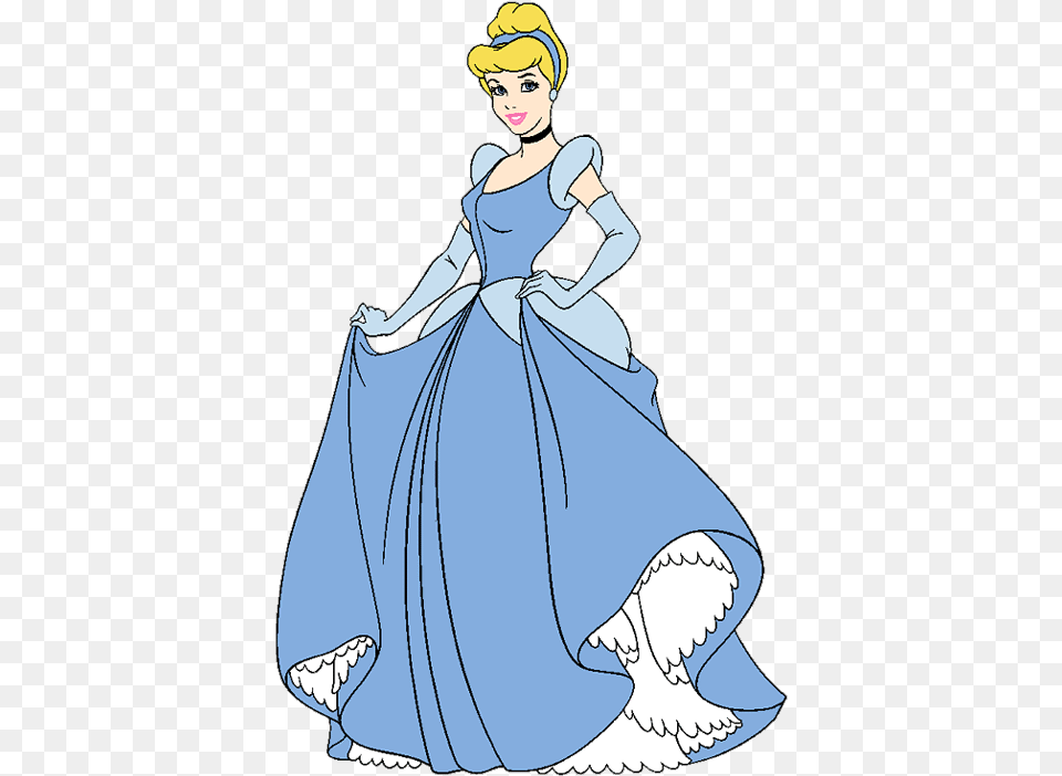 Cinderella Clipart To Use For Stecil Cinderella Disney Princess Clipart, Fashion, Gown, Clothing, Formal Wear Png Image