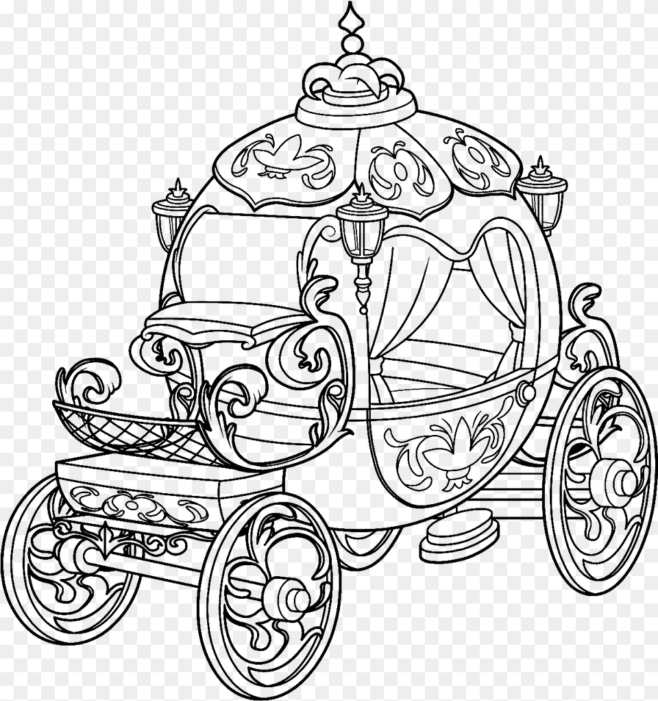 Cinderella Drawing Pumpkin Illustration Cinderella Pumpkin Carriage Drawing, Silhouette, Art Free Png Download