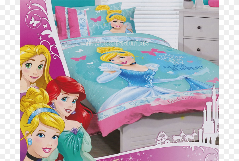 Cinderella Glass Slipper Double Quilt Cover Set Cinderella Quilt Cover Set Single, Furniture, Face, Baby, Bed Free Png