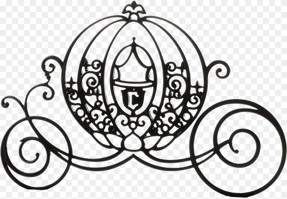 Cinderella Mickey Mouse Carriage Silhouette Cinderella Carriage Silhouette, Accessories, Jewelry, Chandelier, Lamp Free Png