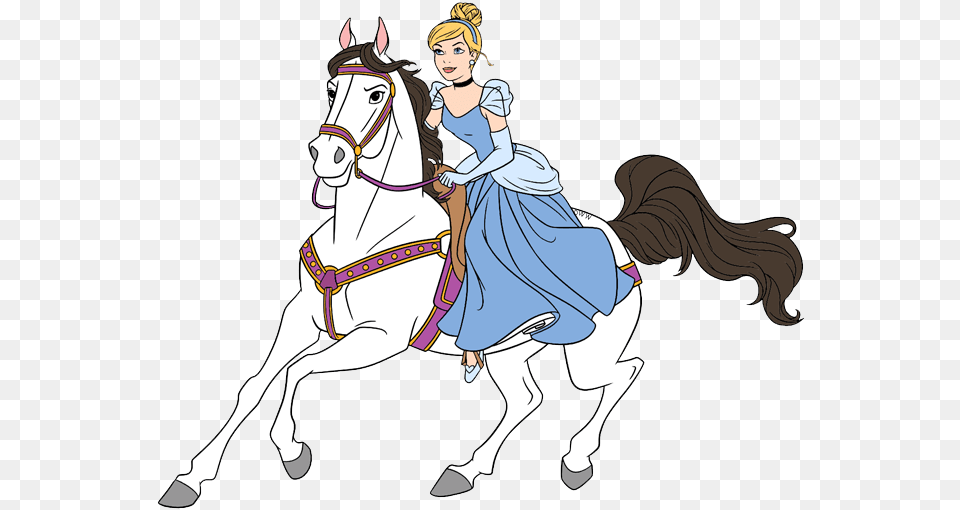 Cinderella Riding Horse Mane, Face, Head, Person, Art Free Png