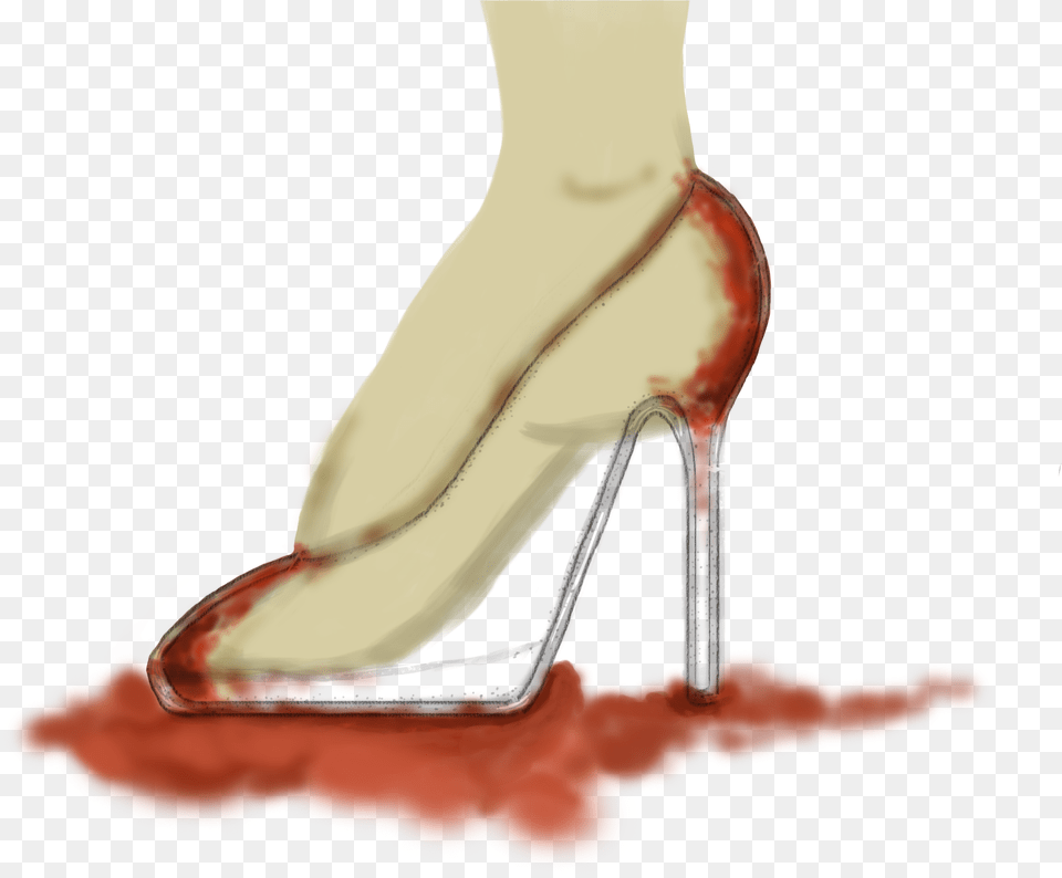 Cinderella Slippers Blood Basic Pump, Clothing, Footwear, High Heel, Shoe Png