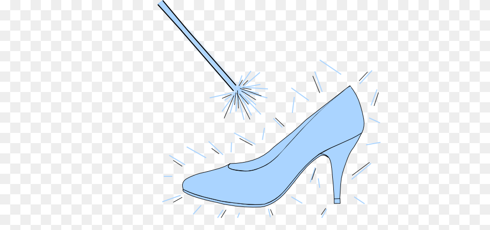 Cinderella Wand Stars Clip Art, Clothing, Footwear, High Heel, Shoe Free Transparent Png