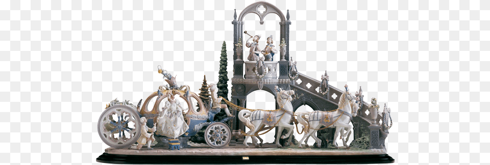 Cinderella Will Be Arriving At Our New Fantastique Lladro Porcelain Figurine Cinderella39s Arrival, Art, Pottery, Mammal, Animal Free Png Download