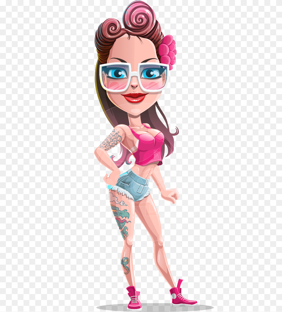 Cindy The Sexy Urban Candy Cartoon, Tattoo, Clothing, Skin, Shorts Png