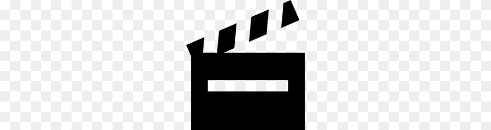 Cinema Clapperboard Movie Clapper Icon, Gray Free Png