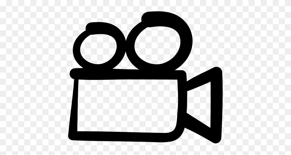 Cinema Doodle Film Video Video Camera Video Chat Icon, Gray Png Image