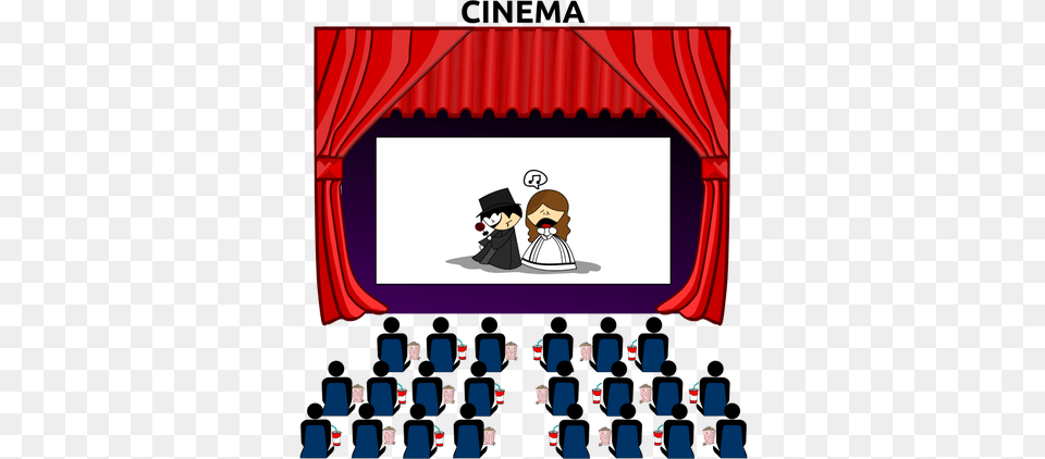 Cinema Free Clipart, Theater, Stage, Indoors, People Png Image