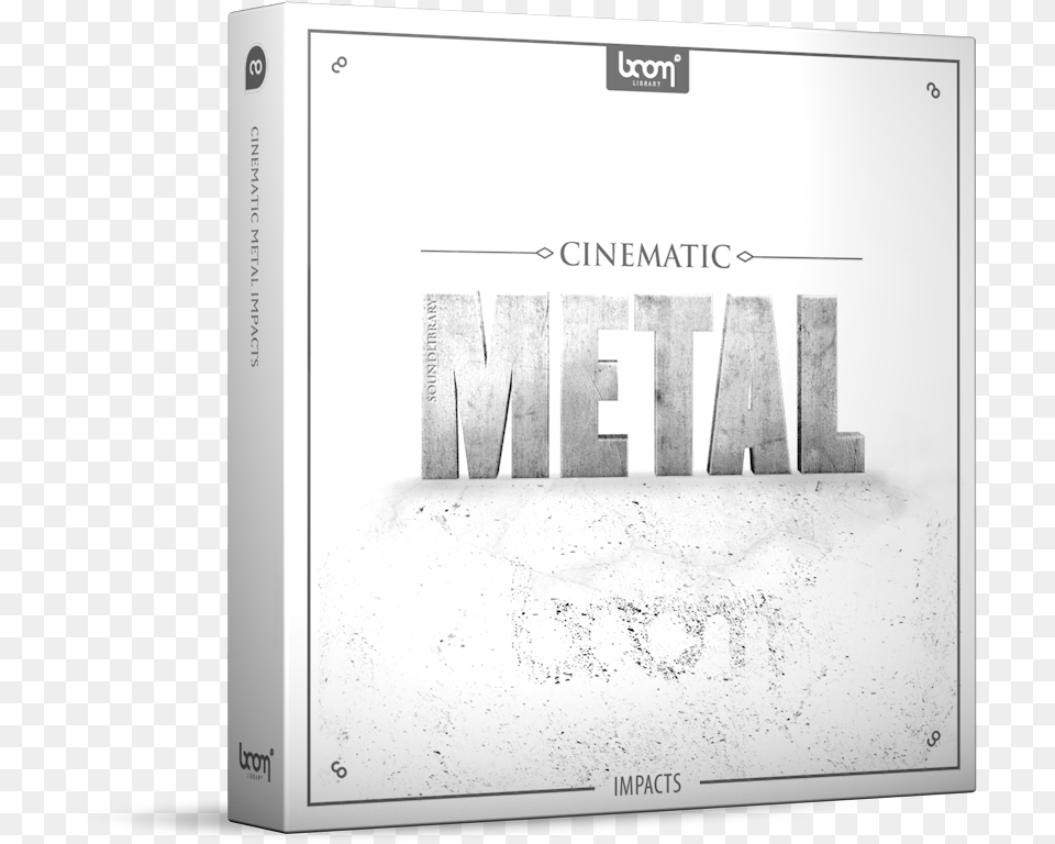 Cinematic Metal Sound Effects Library Product Box Monochrome, Page, Publication, Text, Book Png