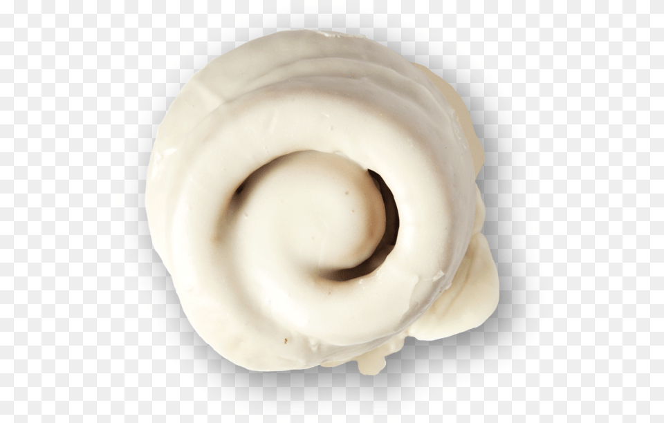 Cinn Roll Shell, Cream, Dessert, Food, Icing Png