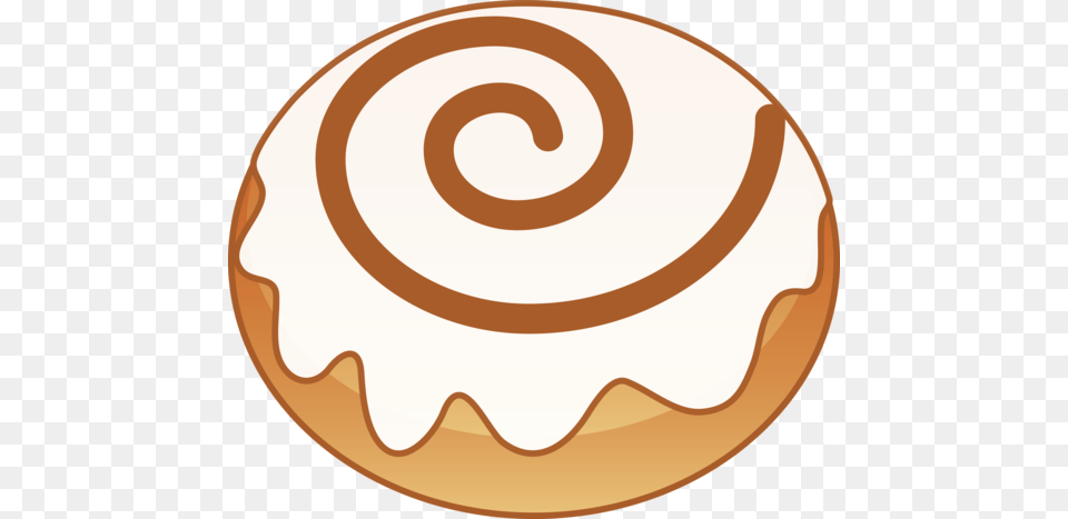 Cinnamon Bun Clip Art, Food, Sweets, Cream, Dessert Png